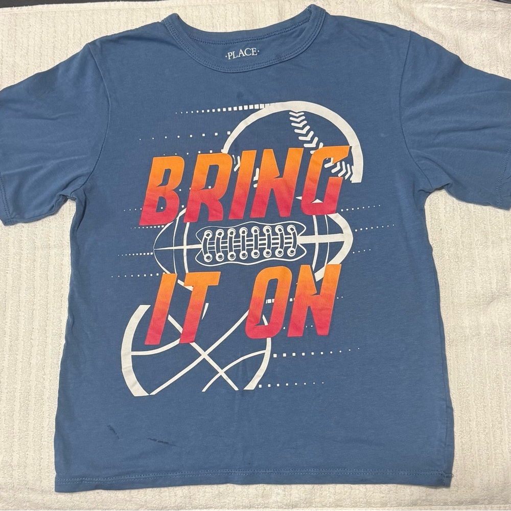 Place Blue and Orange 'Bring It On' Kids T-Shirt
